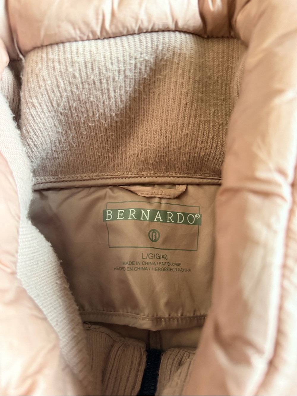 EUC Bernardo PrimaLoft Duck Free Puffer Jacket L Pink Rose Gold hardwear Y2K - Picture 7 of 9